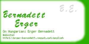 bernadett erger business card